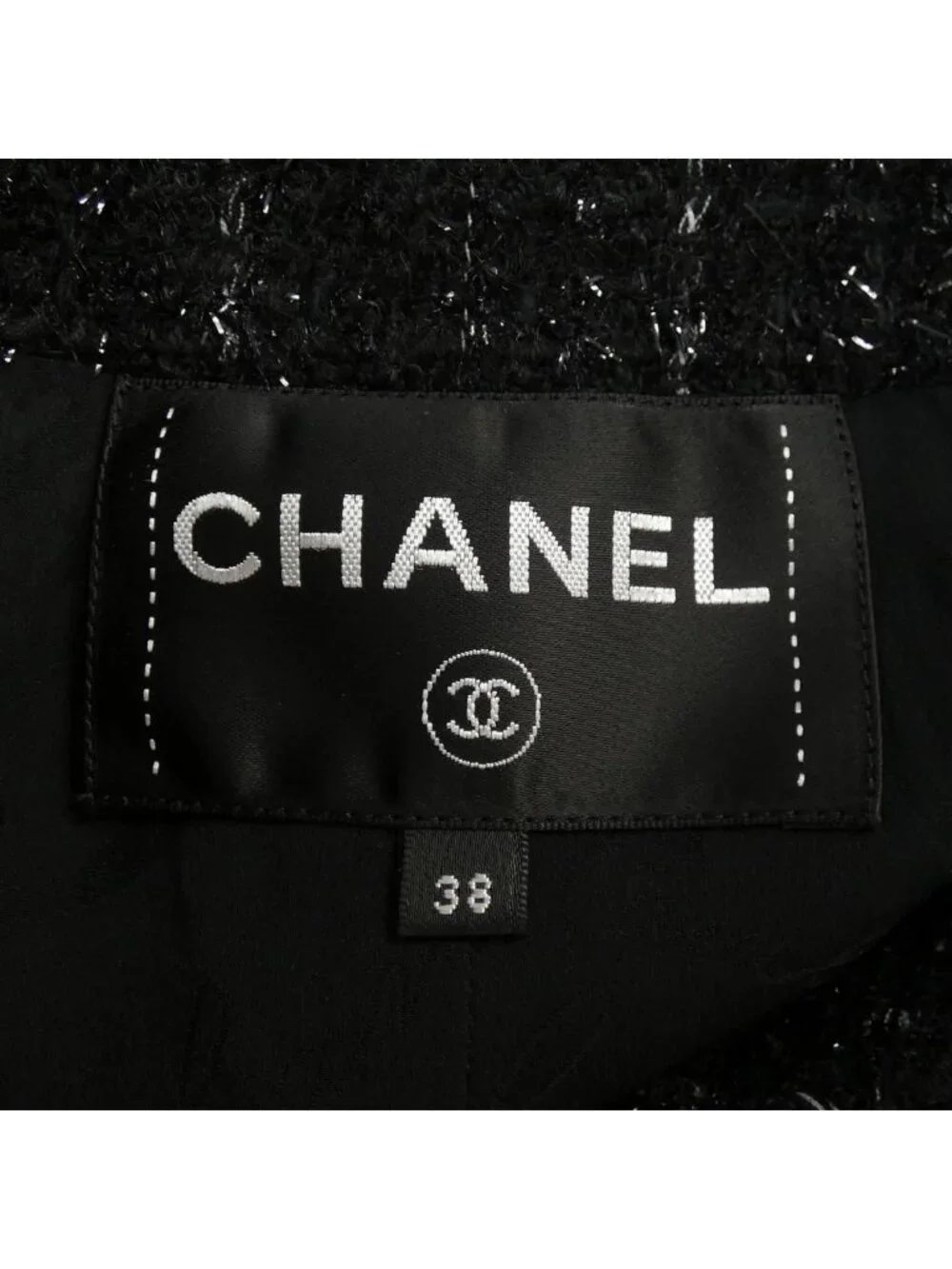 Chanel Collarless Jacket Black